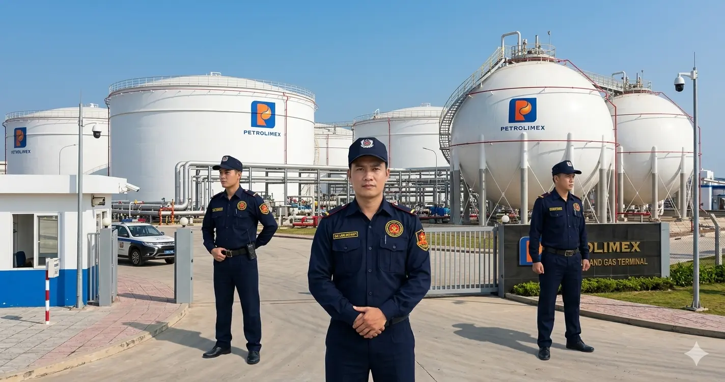 Công ty bảo vệ chuyên nghiệp Kim Long trực kho xăng dầu