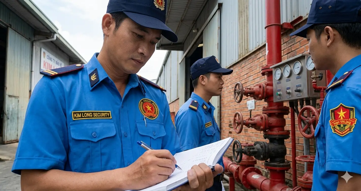Công ty bảo vệ Vĩnh Long kiểm tra cụm van màng ngăn cháy Drencher.