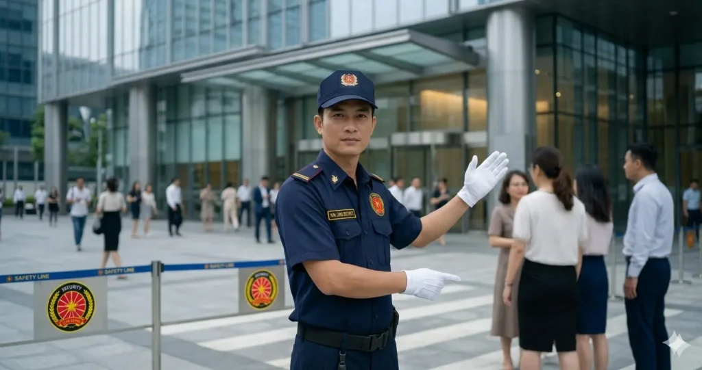 Bảo vệ chuyên nghiệp Kim Long xử lý mâu thuẫn và hòa giải xô xát.