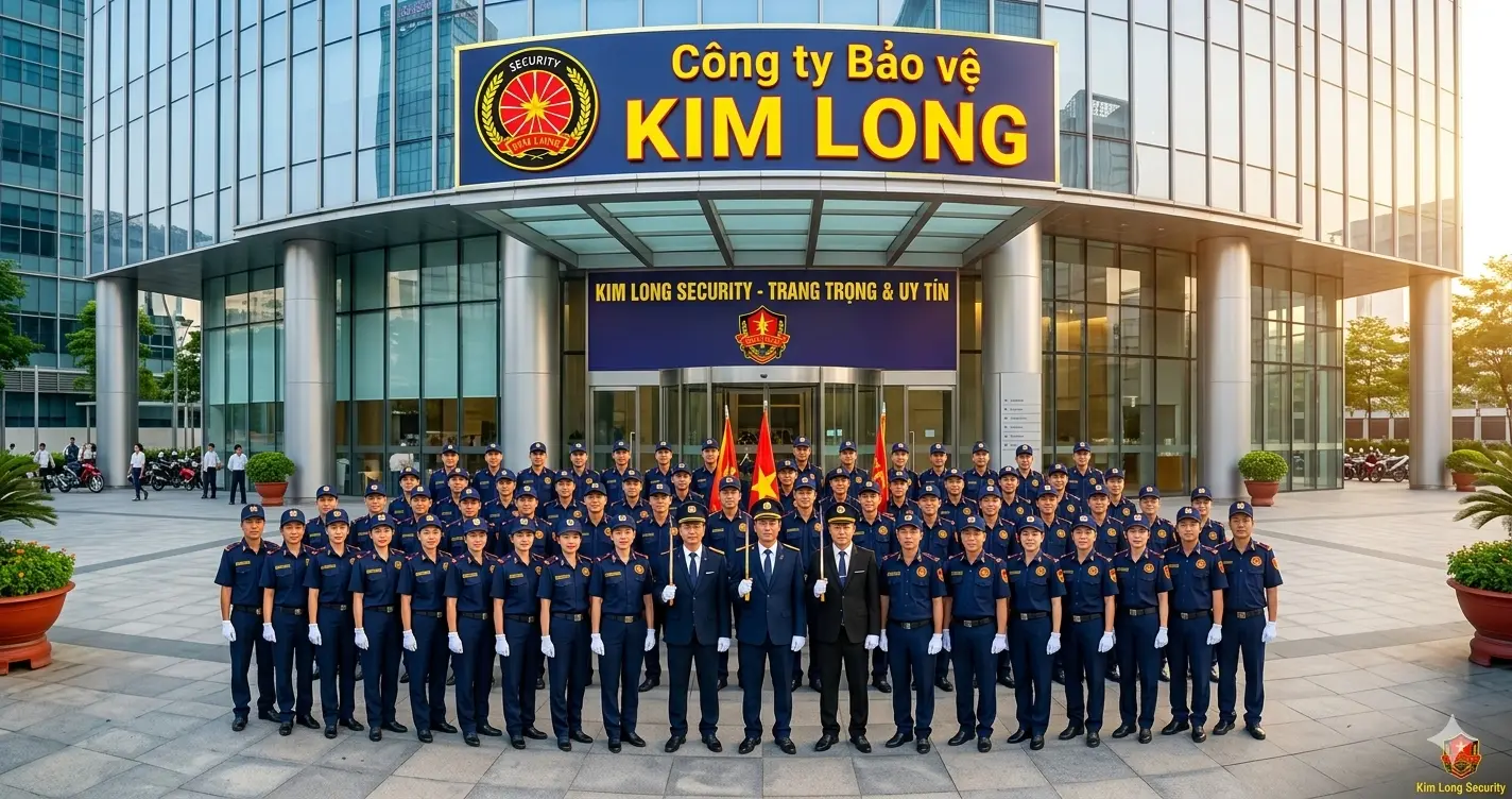 Đội ngũ công ty bảo vệ chuyên nghiệp Kim Long đoàn kết