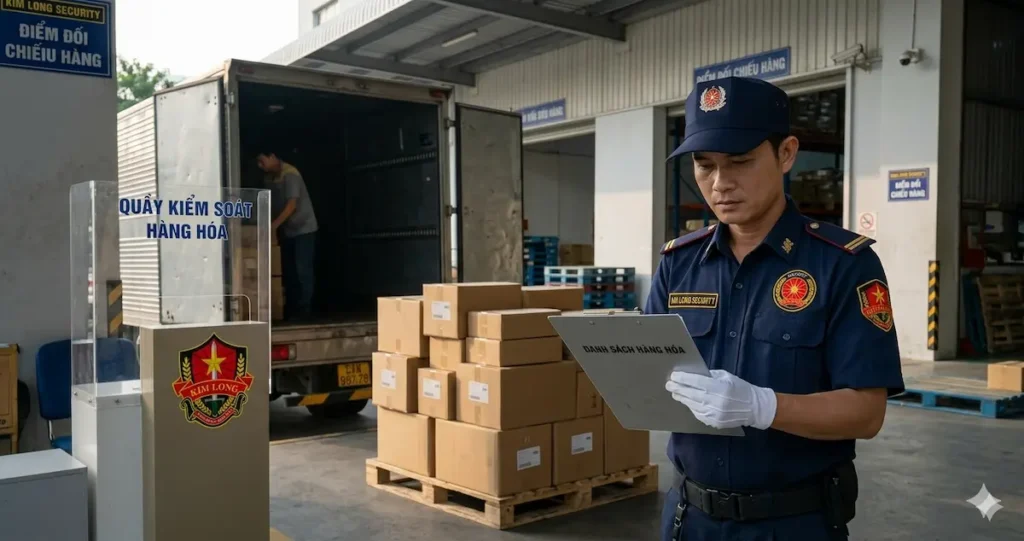 Nhân viên Kim Long thực hiện quy trình kiểm soát xuất nhập kho chuyên nghiệp.