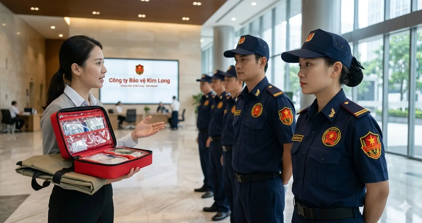 Đào tạo an toàn và sức khỏe nghề nghiệp ISO 45001 tại dịch vụ bảo vệ Kim Long Bạc Liêu.