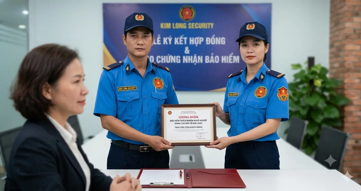 Bảo hiểm trách nhiệm dân sự 10 tỷ đồng của dịch vụ bảo vệ Kim Long.