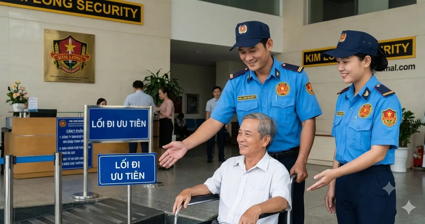 Hỗ trợ người khuyết tật tại mục tiêu bảo vệ Kim Long.