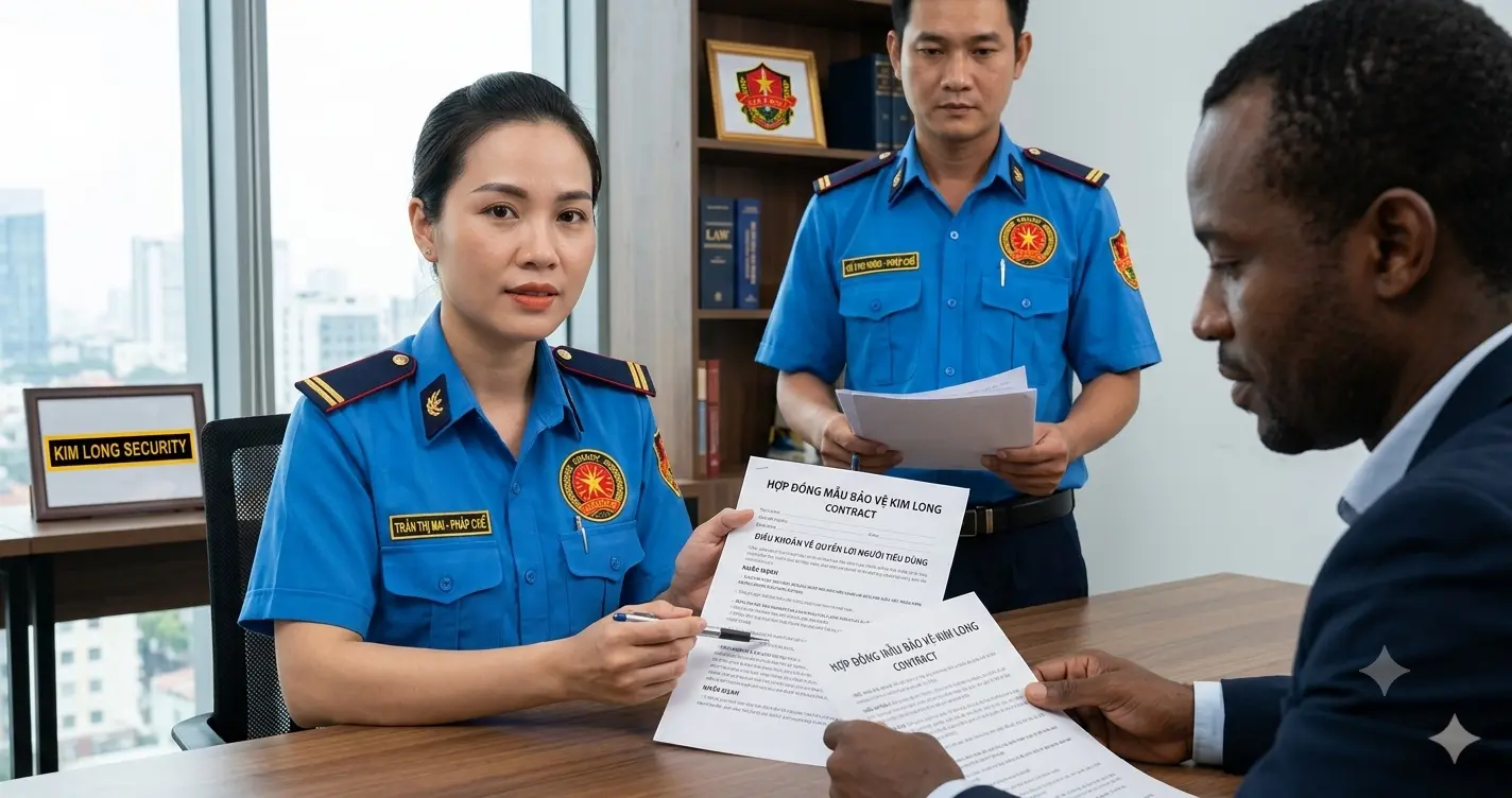 o Tư vấn hợp đồng bảo vệ minh bạch tại dịch vụ bảo vệ Kim Long.