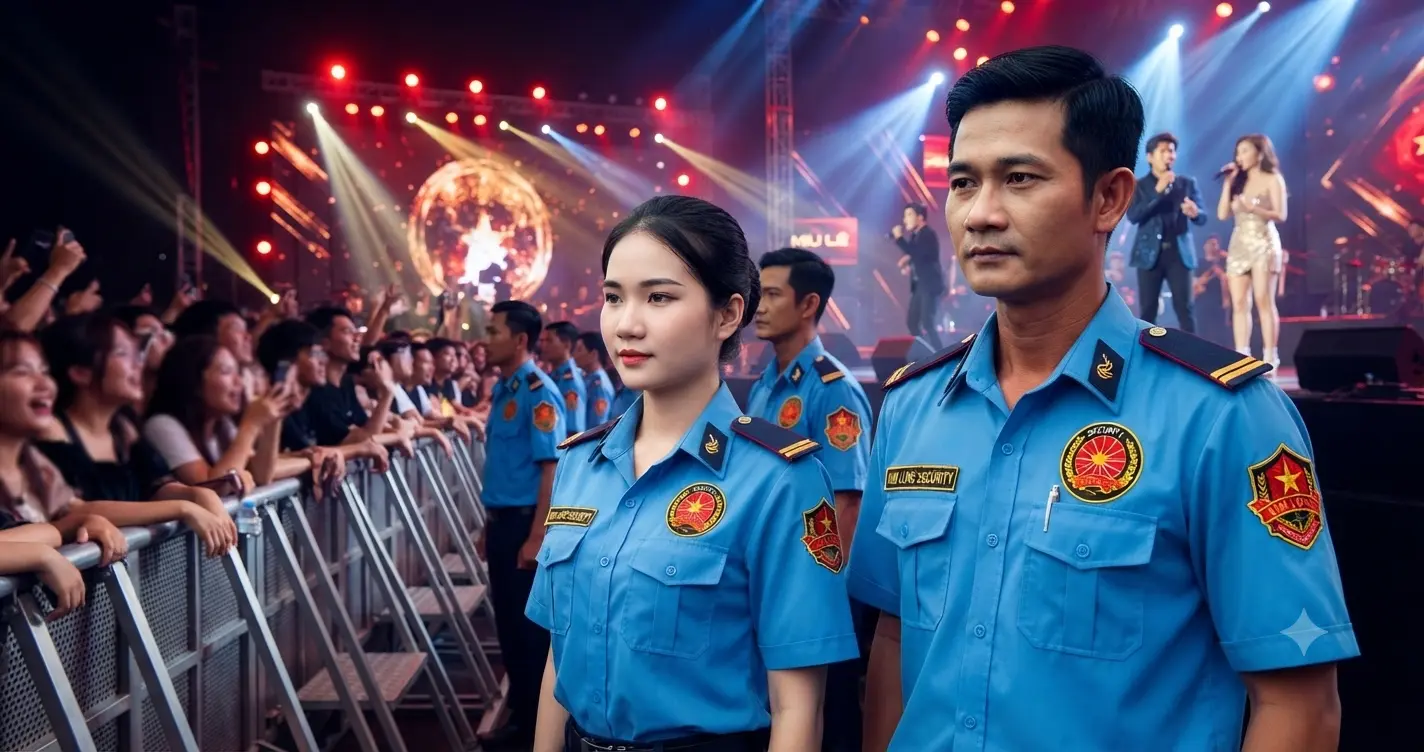 Công ty bảo vệ An Giang - Kim Long trực sự kiện.