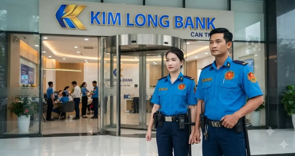 Giải pháp an ninh Ngân hàng: Công ty bảo vệ Cần Thơ vững chắc tuyệt đối #1 - Công ty Bảo vệ Kim Long Công ty bảo vệ Cần Thơ Kim Long trực ngân hàng.