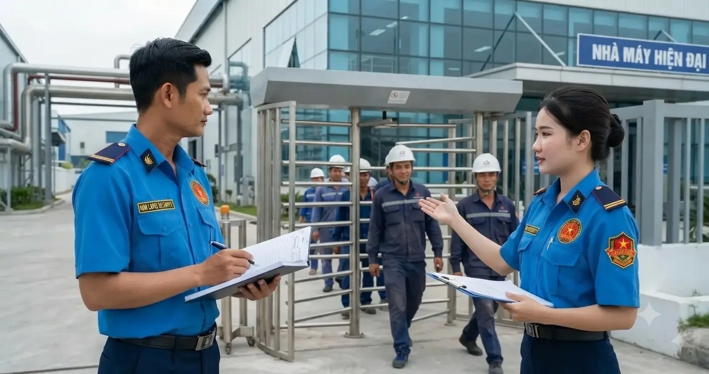 Công ty bảo vệ Đồng Nai - Kim Long kiểm tra an ninh.