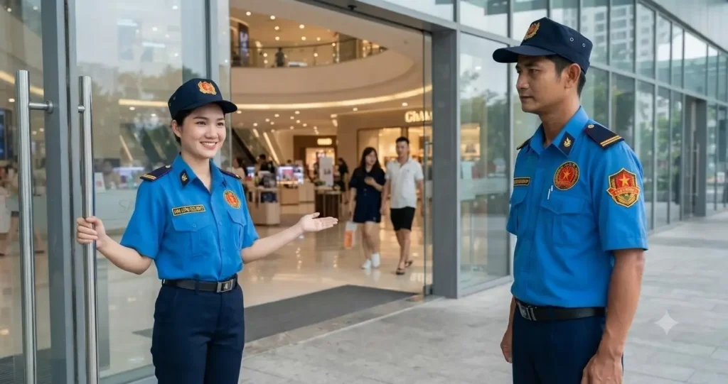 Công ty bảo vệ TpHCM – Kim long trực siêu thị.