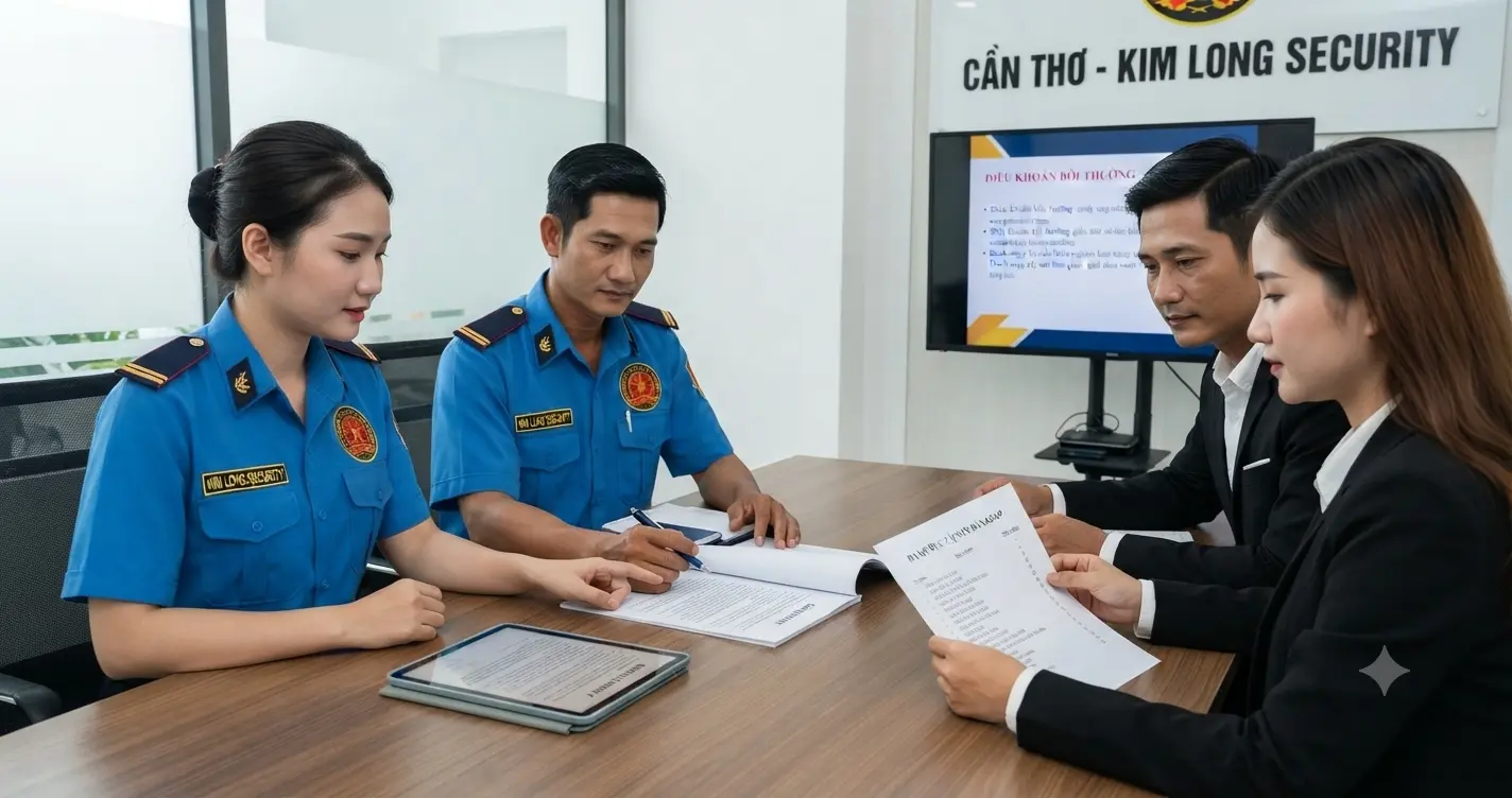 Công ty bảo vệ Cần Thơ Kim Long cam kết bồi thường.
