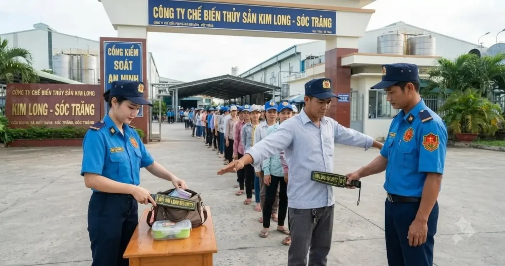 Giải Pháp Tuyệt Vời Từ Công Ty Bảo Vệ Sóc Trăng Uy Tín Cho Nhà Máy Tôm #49 - Công ty Bảo vệ Kim Long Công ty bảo vệ Sóc Trăng uy tín: Kim Long kiểm soát cổng nhà máy tại Sóc Trăng