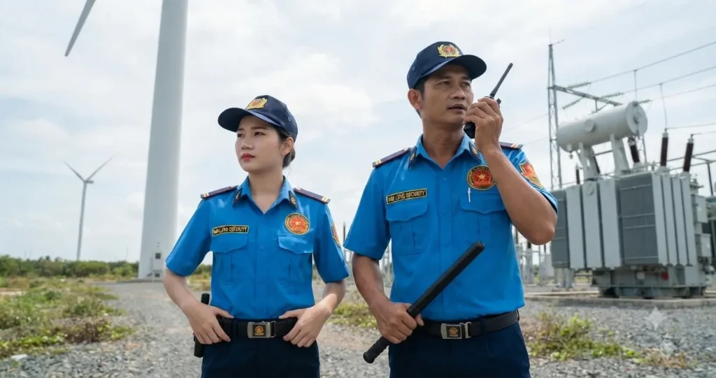 Giải Pháp An Ninh Hoàn Hảo Từ Công Ty Bảo Vệ Bạc Liêu Uy Tín #50 - Công ty Bảo vệ Kim Long Nhân viên công ty bảo vệ Bạc Liêu uy tín: Kim Long Security trực chiến tại dự án điện gió Bạc Liêu